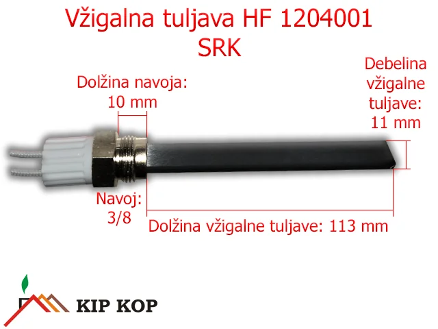 SRK HF 1204001 KVARČNA VŽIGALNA TULJAVA ZA KAMINE PEČI NA PELETE Z GARANCIJO