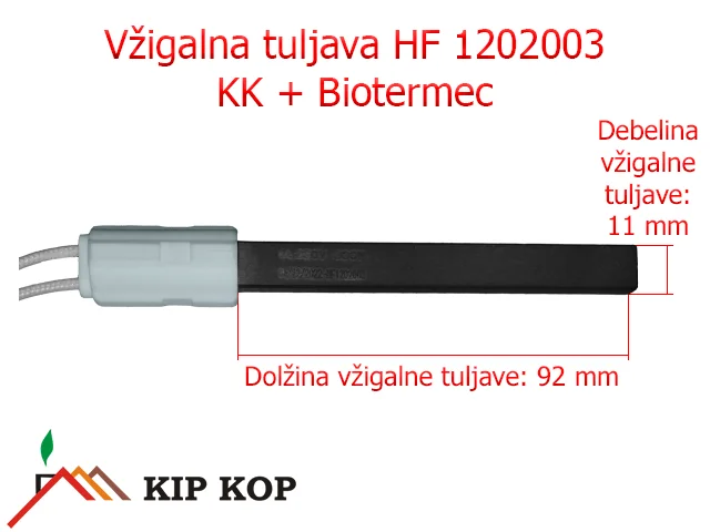 KK HF 1202003 KVARČNA VŽIGALNA TULJAVA ZA KAMINE PEČI NA PELETE Z GARANCIJO