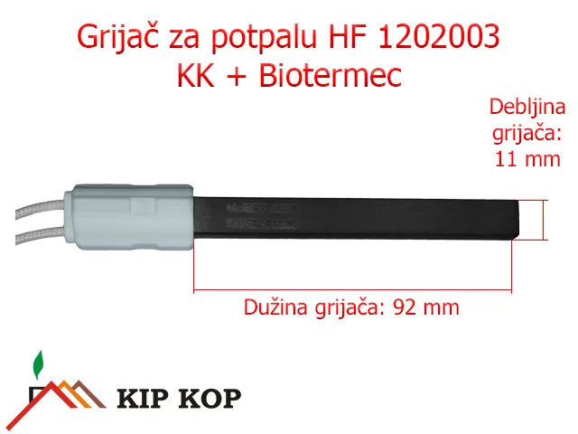 KK HF 1202003 KVARCNI GRIJAČ ZA POTPALU ZA KAMINE PEĆI NA PELETE S JAMSTVOM